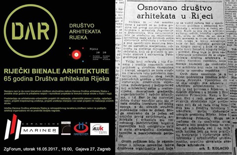 Zagreb – Riječki Bienale arhitekture (65 godina Društva arhitekata Rijeka)